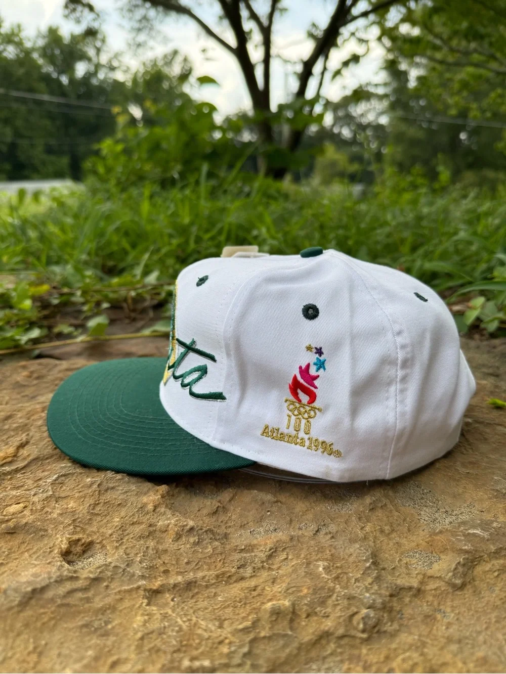NWT Vintage The Game 1996 Atlanta Olympics script snapback hat